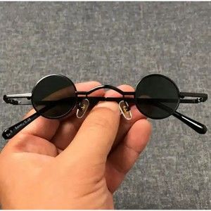Vintage Rock Punk Man Sunglasses Classic Small Round Sunglasses Women Wide Bridg